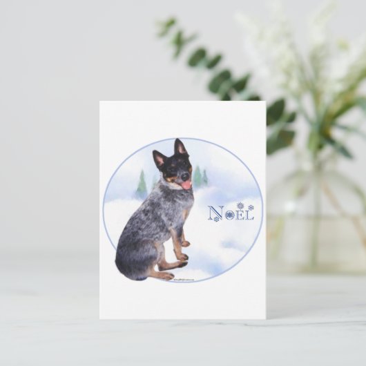 Australisch rundvee hond Noel Feestdagenkaart (Staand voorkant)