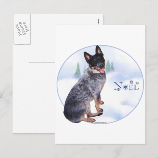 Australisch rundvee hond Noel Feestdagenkaart (Voorkant / Achterkant)