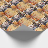 Australisch rundvee in de herfst verlaat Thanksgiv Cadeaupapier (Hoek)