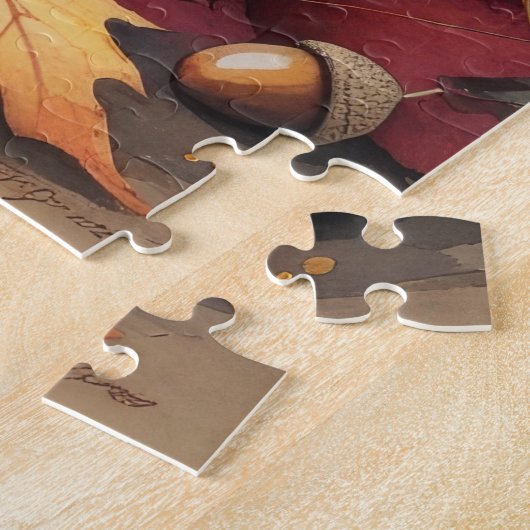 Australisch rundvee in de herfst verlaat Thanksgiv Legpuzzel (Zijkant)