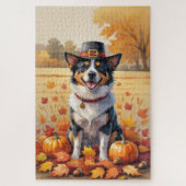 Australisch rundvee in de herfst verlaat Thanksgiv Legpuzzel (Verticaal)