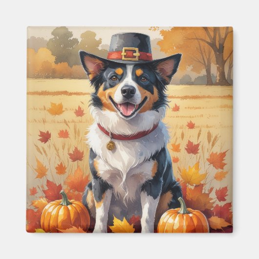 Australisch rundvee in de herfst verlaat Thanksgiv Magneet (Voorkant)