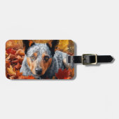 Australisch rundvee in herfst laat Herfst inspirer Bagagelabel (Voorkant horizontaal)