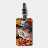 Australisch rundvee in herfst laat Herfst inspirer Bagagelabel (Voorkant verticaal)