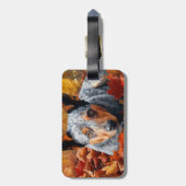 Australisch rundvee in herfst laat Herfst inspirer Bagagelabel (Achterkant verticaal)