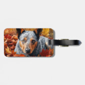 Australisch rundvee in herfst laat Herfst inspirer Bagagelabel (Achterkant horizontaal)