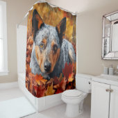 Australisch rundvee in herfst laat Herfst inspirer Douchegordijn (In situ)