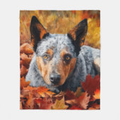 Australisch rundvee in herfst laat Herfst inspirer Fleece Deken (Voorkant)