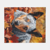 Australisch rundvee in herfst laat Herfst inspirer Fleece Deken (Voorkant (Horizontaal))