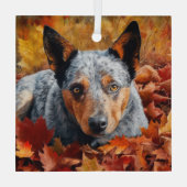 Australisch rundvee in herfst laat Herfst inspirer Glas Ornament (Achterkant)