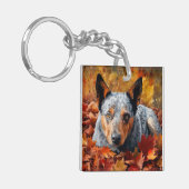 Australisch rundvee in herfst laat Herfst inspirer Sleutelhanger (Voorkant Links)