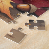 Australisch Rundvee in Herfstbladeren Thanksgiving Legpuzzel (Zijkant)
