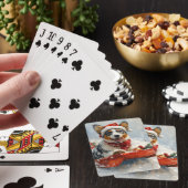 Australisch Rundvee in Slede Laat het Sneeuwen Ker Pokerkaarten (Insitu)