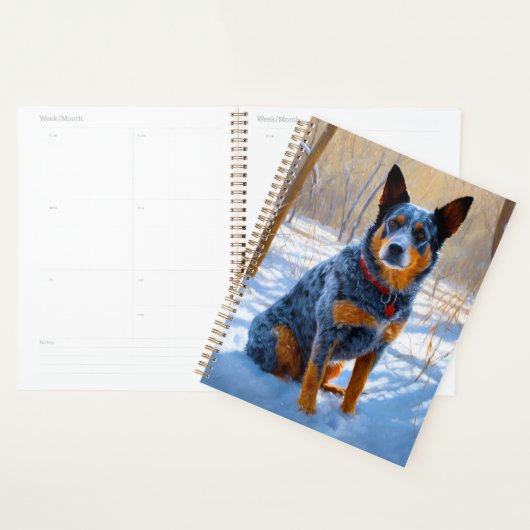 Australisch Rundvee Laat het Sneeuwen Kerstmis Planner (Display)