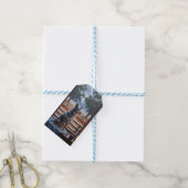 Australisch Rundvee Met Kerstverlichting Vakantied Cadeaulabel (Met Touw)