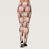 Australisch Rundvee met Rozen - Valentijnsdag Leggings (Achterkant)
