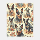 Australisch rundvee naadloos Fleece Deken (Voorkant)