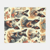 Australisch rundvee naadloos Fleece Deken (Voorkant (Horizontaal))