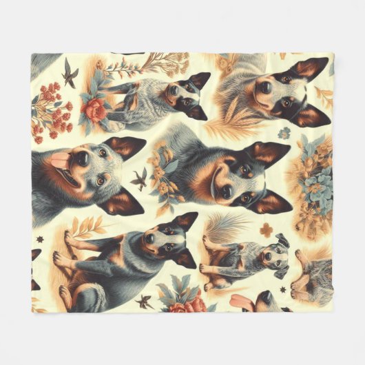  Australisch rundvee naadloos Fleece Deken (Voorkant (Horizontaal))