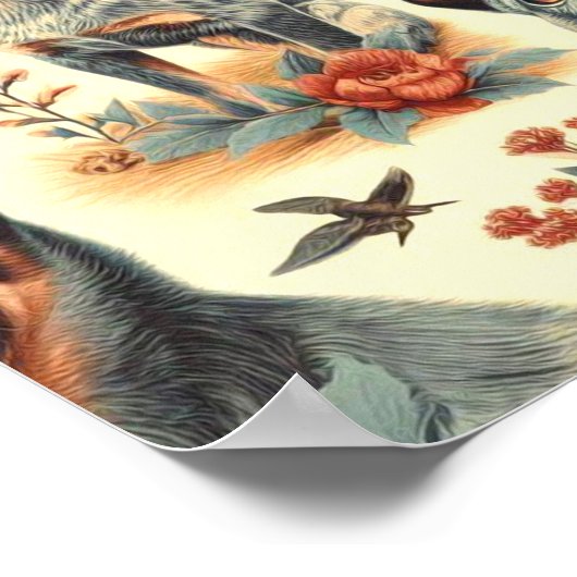  Australisch rundvee naadloos Poster (Hoek)