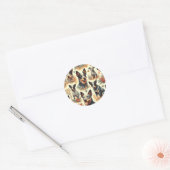 Australisch rundvee naadloos Ronde Sticker (Envelop)