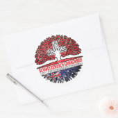 Australisch Schweizer Schweiz Baum Ronde Sticker (Envelop)