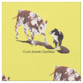 Australisch Shepherd Black Tri Cowdog fabric Stof (Close Up)