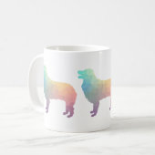Australisch Shepherd Geometric Silhouette Pastel Koffiemok (Voorkant links)