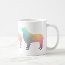 Australisch Shepherd Geometric Silhouette Pastel