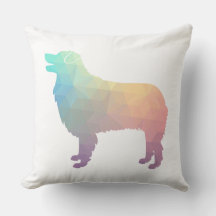 Australisch Shepherd Geometric Silhouette Pastel