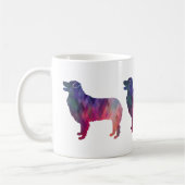 Australisch Shepherd Geometric Silhouette Pink Koffiemok (Links)