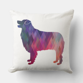 Australisch Shepherd Geometric Silhouette Pink Kussen