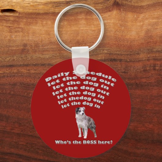 Australisch Shepherd Schedule Sleutelhanger (Voorkant)