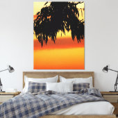 Australisch Silhouette Sunset Wrapped Canvas (Insitu (Slaapkamer))