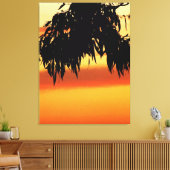 Australisch Silhouette Sunset Wrapped Canvas (Insitu (Woonkamer))