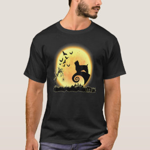 Australisch Silky Terrier Scary en Moon Dog Hallow T-shirt