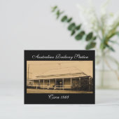 Australisch spoorwegstation circa 1865 Briefkaart (Staand voorkant)