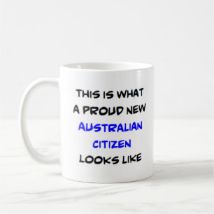 australisch staatsburger , trots nieuw koffiemok