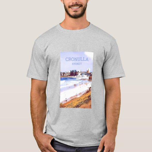Australisch strand reis kunst Cronulla T-shirt (Voorkant)