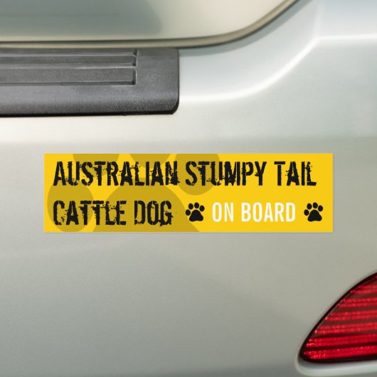 Australisch Stumpy Tail Cattle Dog aan boord Bumpersticker (Op auto)