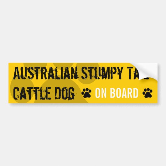 Australisch Stumpy Tail Cattle Dog aan boord Bumpersticker (Voorkant)