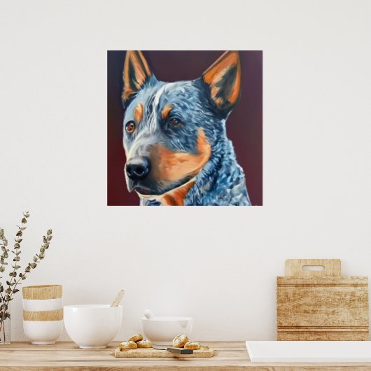 Australisch stumpy Tail Cattle Dog - Dog Portret Poster (Keuken)