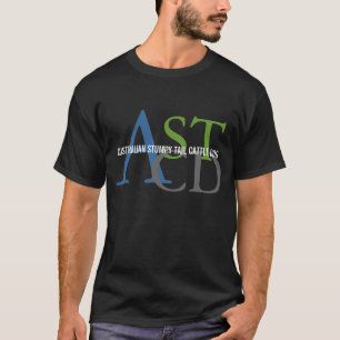 Australisch Stumpy Tail Cattle Dog Monogram T-shirt