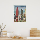 Australisch Surfen Poster | SURF | Surfer | Strand (Keuken)