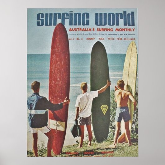 Australisch Surfen Poster | SURF | Surfer | Strand (Voorkant)