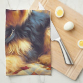 Australisch Terrierschilderij Theedoek (Quarter Fold)