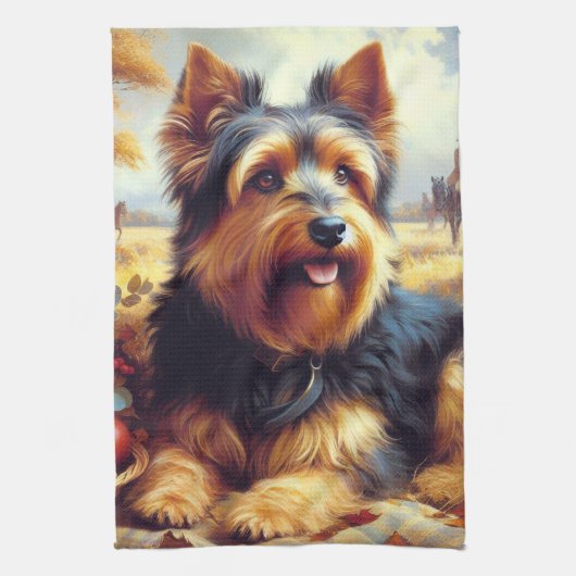 Australisch Terrierschilderij Theedoek (Verticaal)