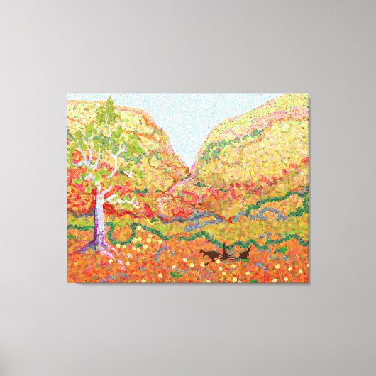 Australisch toneel van de buitenwereld met indrukw canvas afdruk (Voorkant)