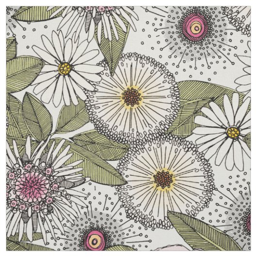 Australisch tuinkrijt floraal stof (Swatch)