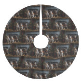 Australisch vee bij de open haard Kerstmis Kerstboom Rok (Voorkant)